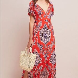 Anthropologie Akemi + Kin Multicolor Patterned Maxi Dress Size M